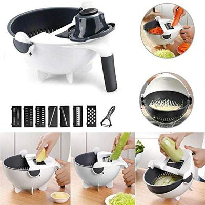 Multipurpose Vegetable Cutter with Rapid Drain Basket