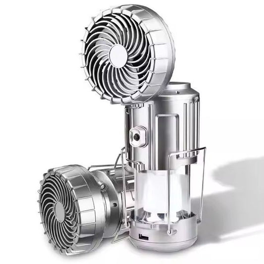 Solar Camping Fan with LED Lights Portable Solar Tent Lamp