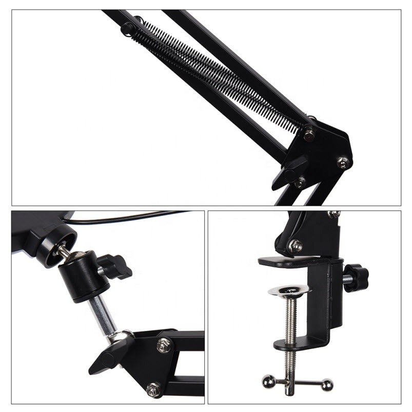 Boom Arm Stand with Ring Light & Mobile Holder