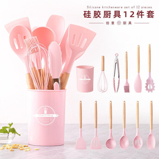 Silicone Kitchen Utensil Set (12 Pcs)