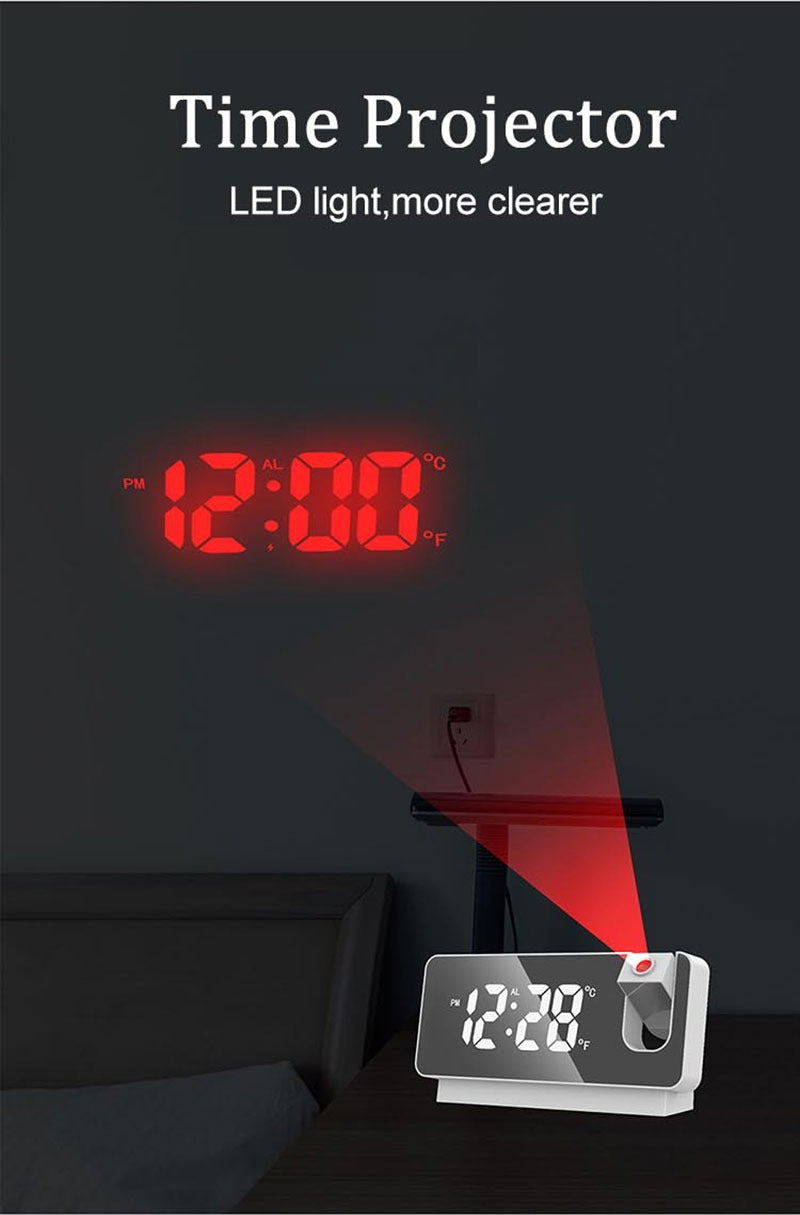 LED Digital Projection Desk Clock