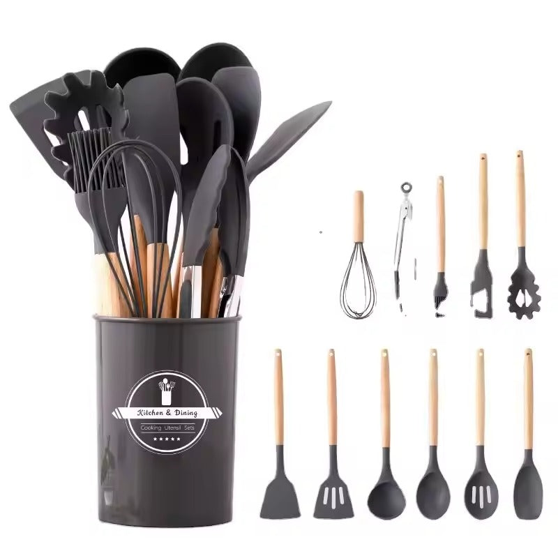 Silicone Kitchen Utensil Set (12 Pcs)